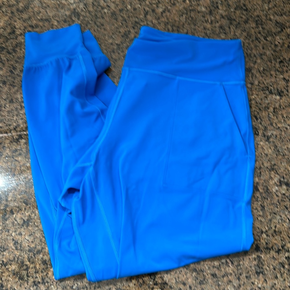 Lululemon full length joggers in bright blue color size 14